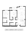 Gabella at Parkside Apartments in Apple Valley, MN Two Bedroom Two Bathroom Floor Plan